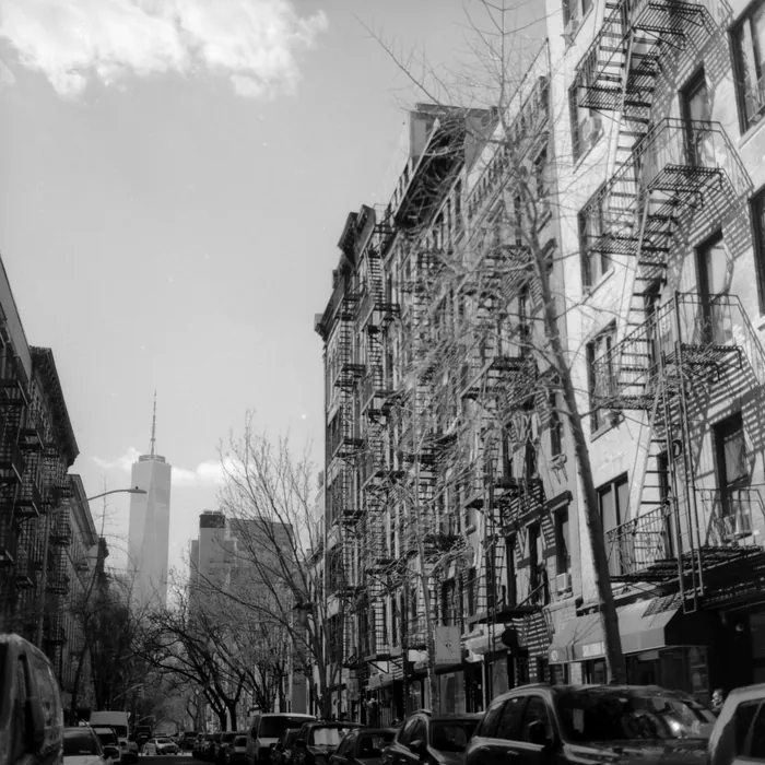 Analogfoto, aufgenommen mit Hasselblad 501cm auf Ilford HP5+, New York