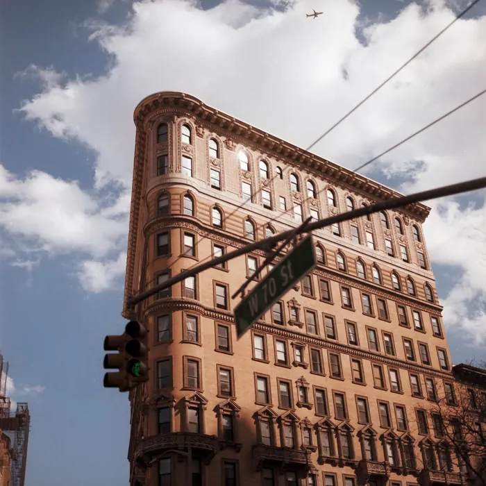 Analogfoto, aufgenommen mit Hasselblad 501cm auf Kodak Gold 200, New York