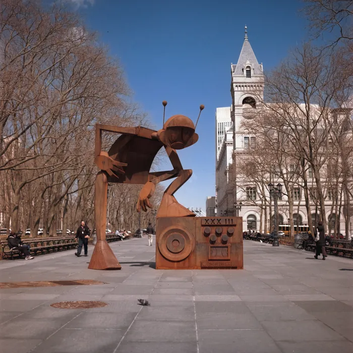 Analogfoto, aufgenommen mit Hasselblad 501cm auf Kodak Gold 200, New York