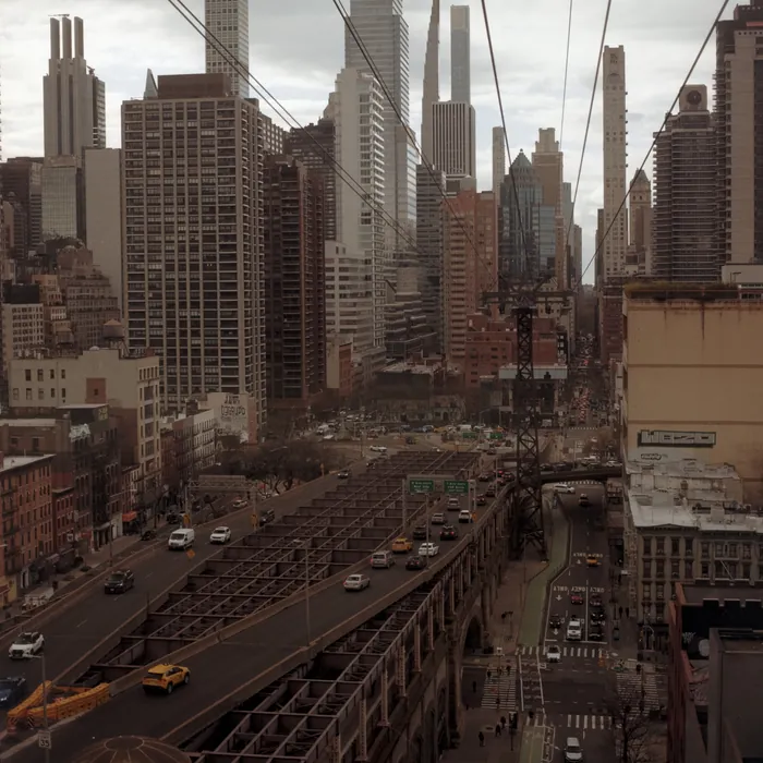 Analogfoto, aufgenommen mit Hasselblad 501cm auf Kodak Gold 200, New York
