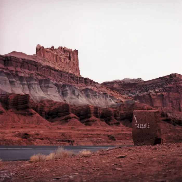 Analogfoto, aufgenommen mit Hasselblad 501cm auf Kodak Gold 200, Utah